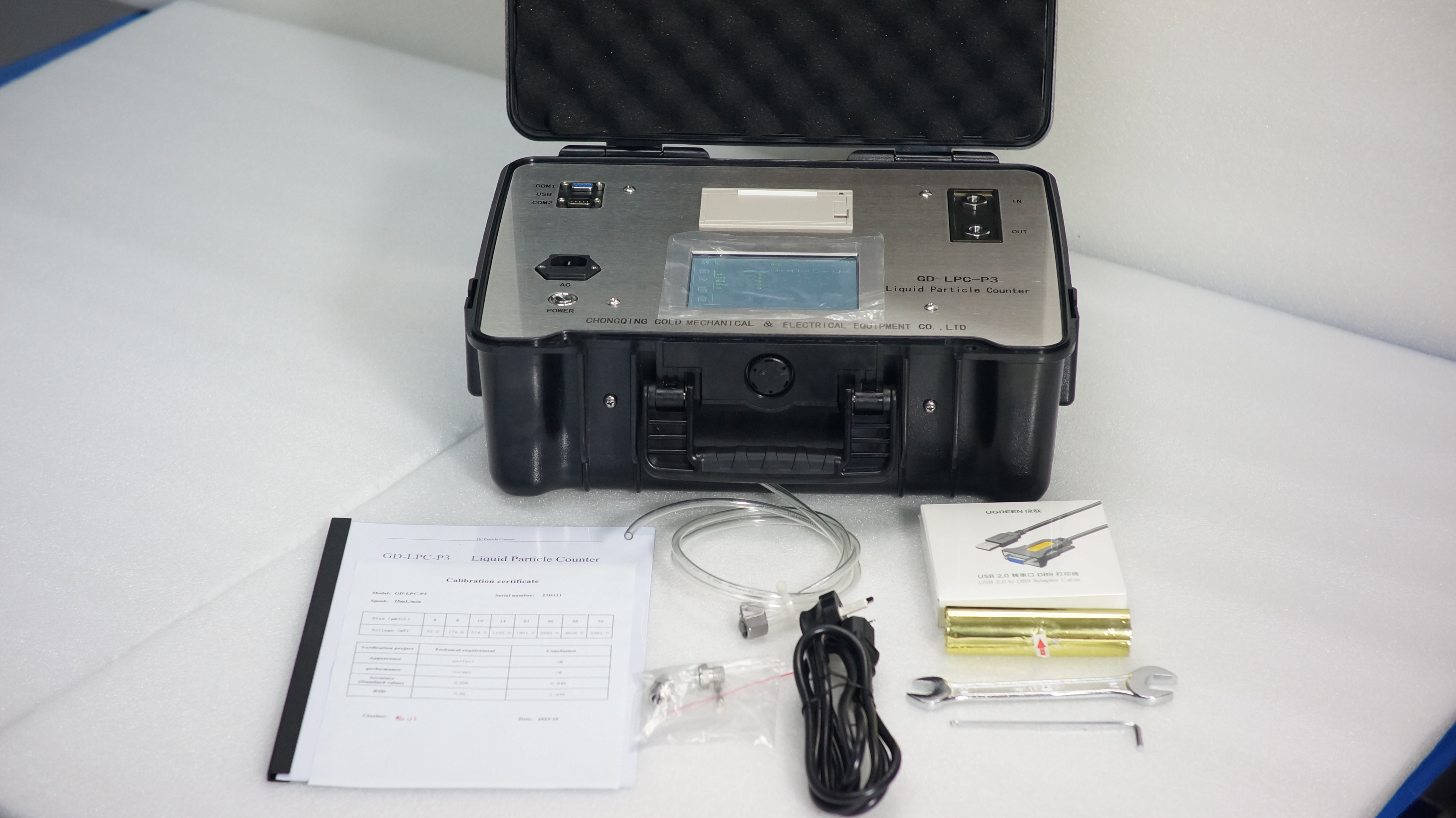 NAS1638 ISO4406 Awtomatikong Liquid Particle Size Counter para sa Pag -alis ng Particle sa Langis