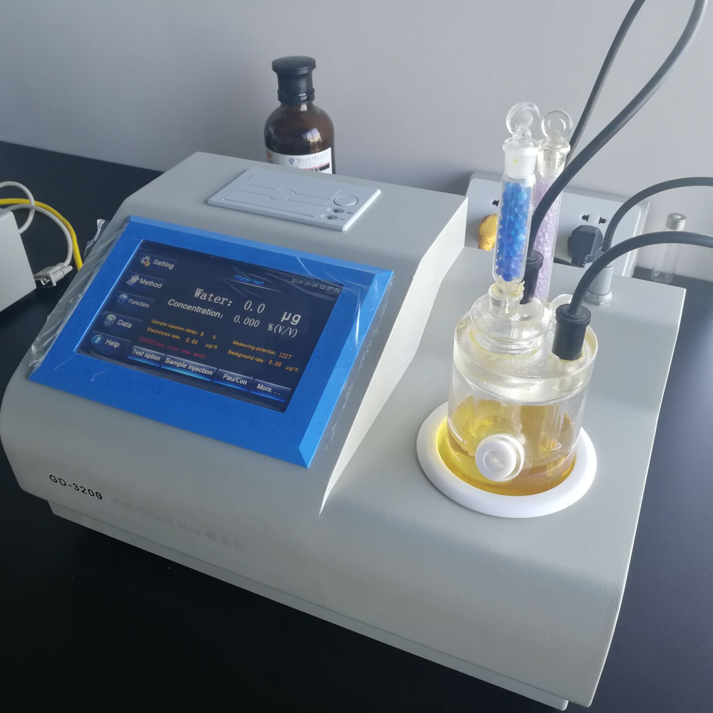 Awtomatikong Karl Fischer Titrator Oil Moisture Analyzer