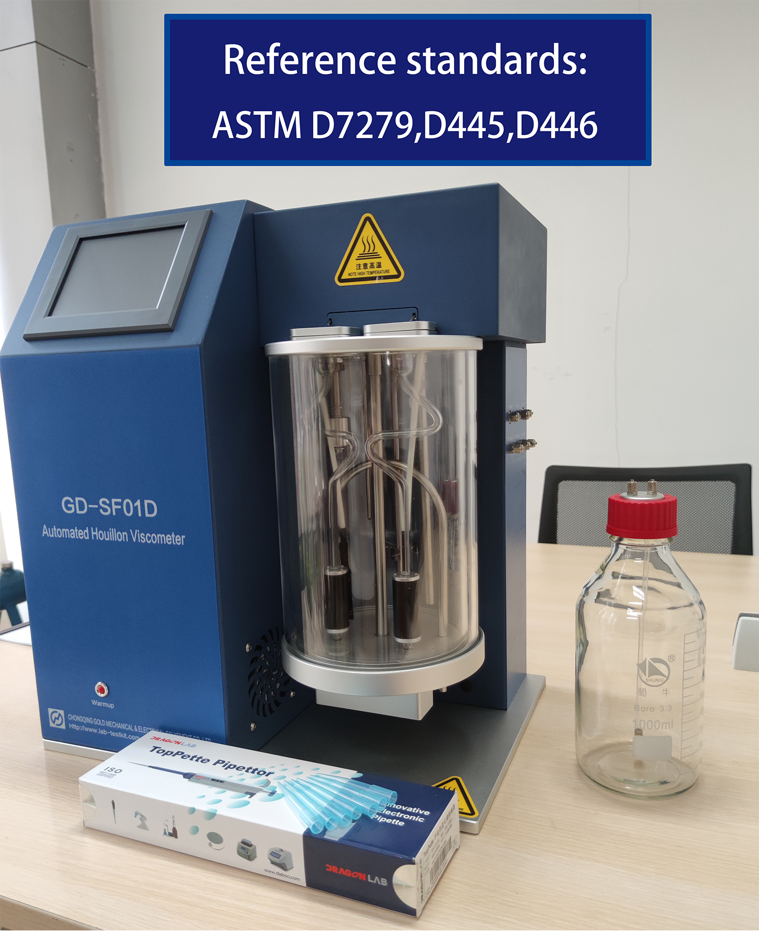  Kinematic Viscosity ng Mga Produkto ng Langis ASTM D7279 D445 D446 Automated Houillon Viscometer