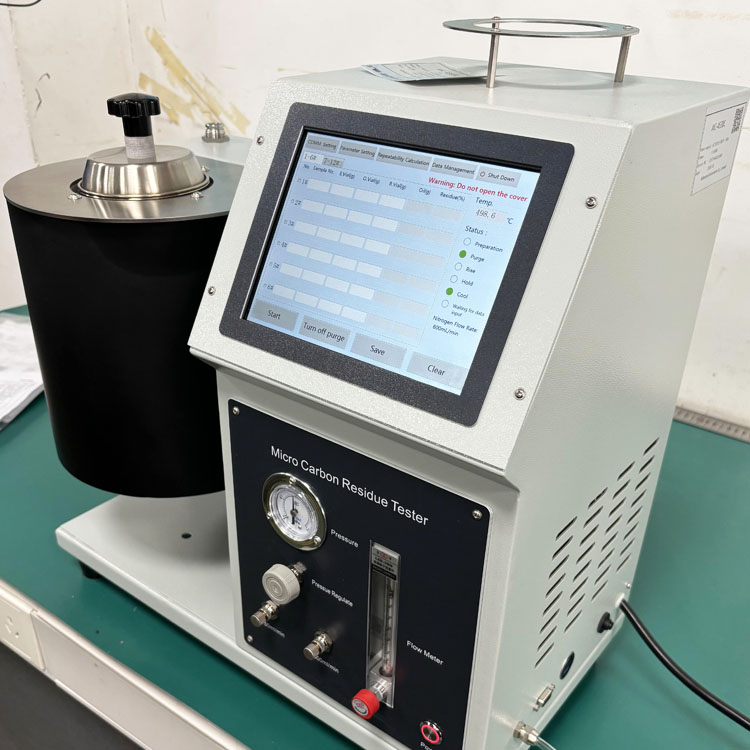 Touch screen carbon residue tester (micromethod) para sa mga produktong petrolyo