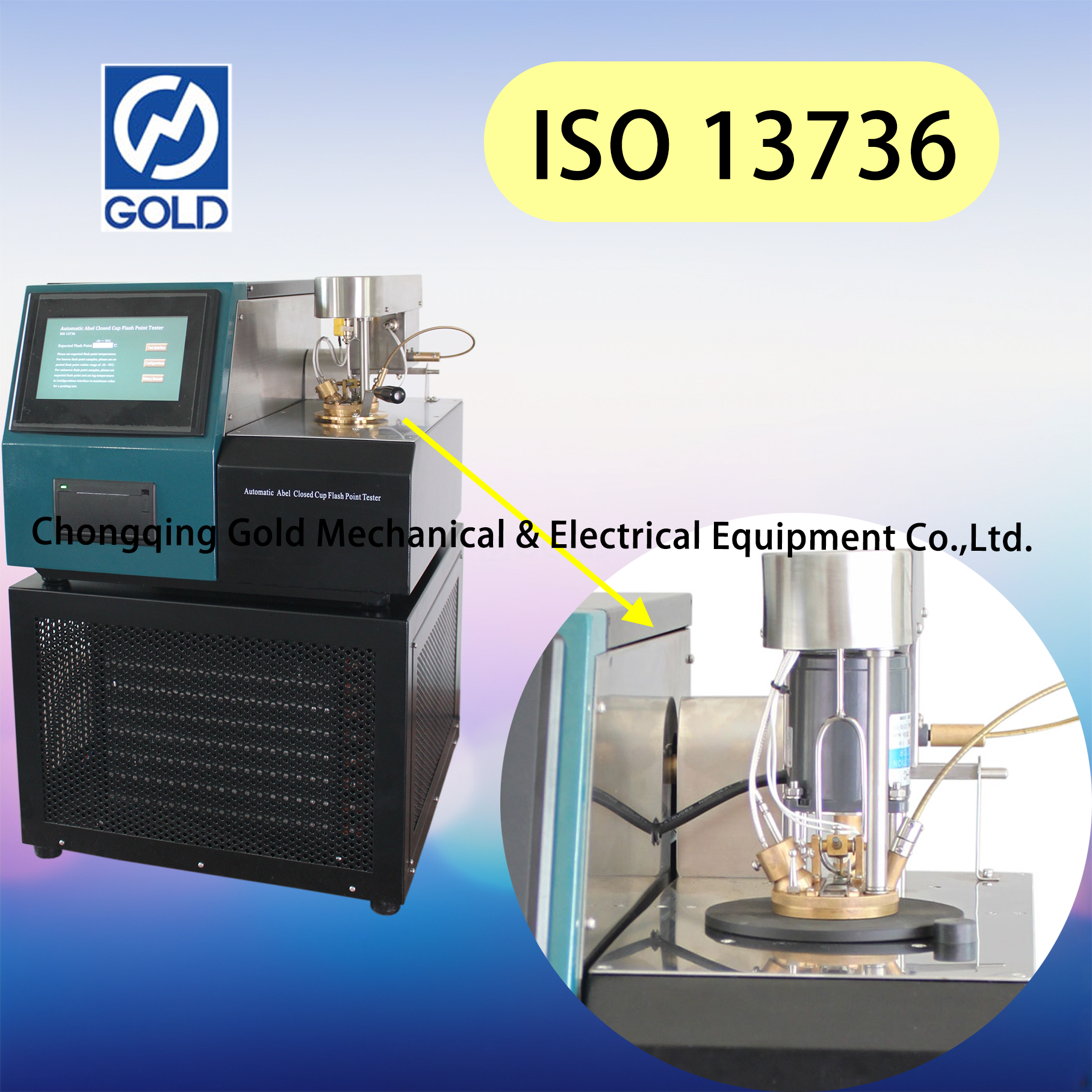 ISO 13736 Awtomatikong Abel Sarado na Cup Flash Point Tester