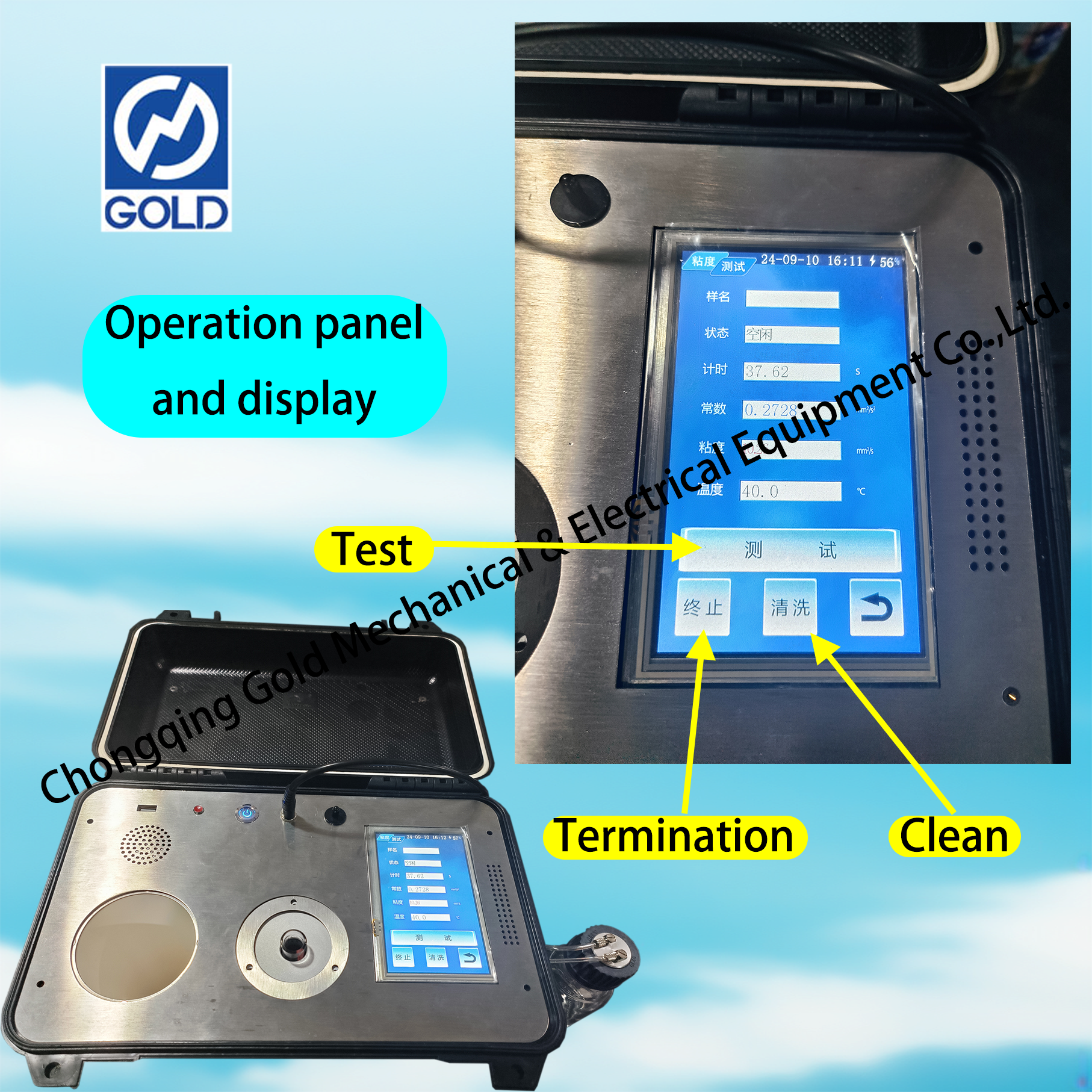 Portable Rapid Kinematic Viscosity Tester ASTM D7279 D445