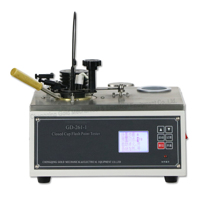 GD-261-1 Semi Auto LCD Screen Pensky Martens Sarado ang Kagamitan sa Pagsubok sa Flash Point Point