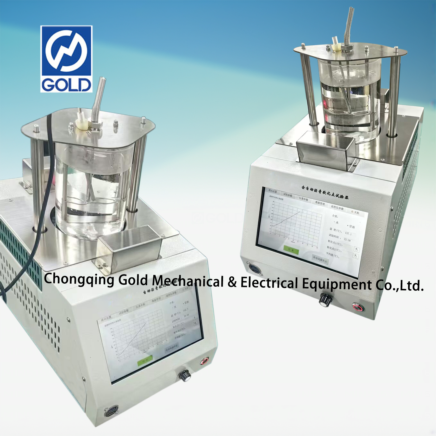 Awtomatikong paglambot Point Tester ASTM D36 (Ring-and-Ball Apparatus)